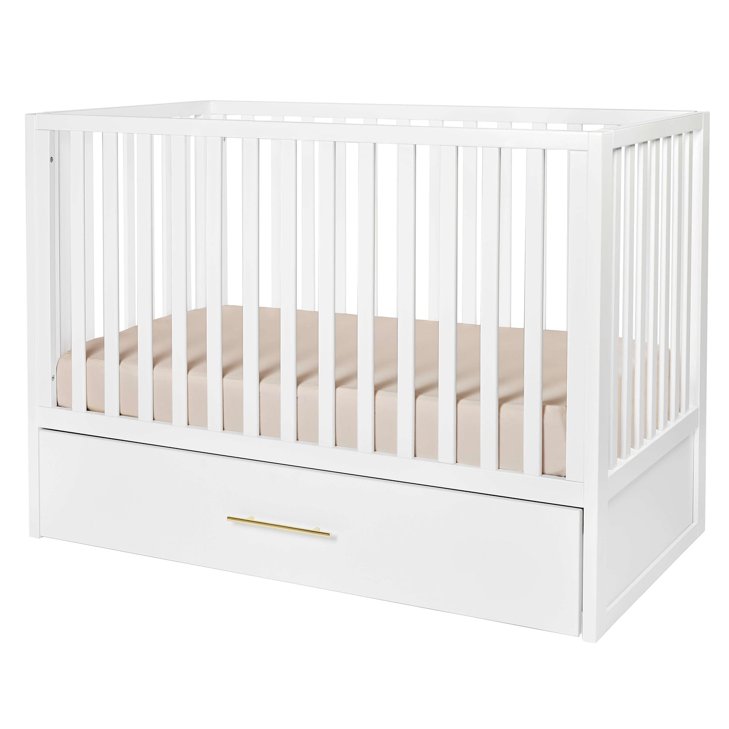 Crib with Trundle - White