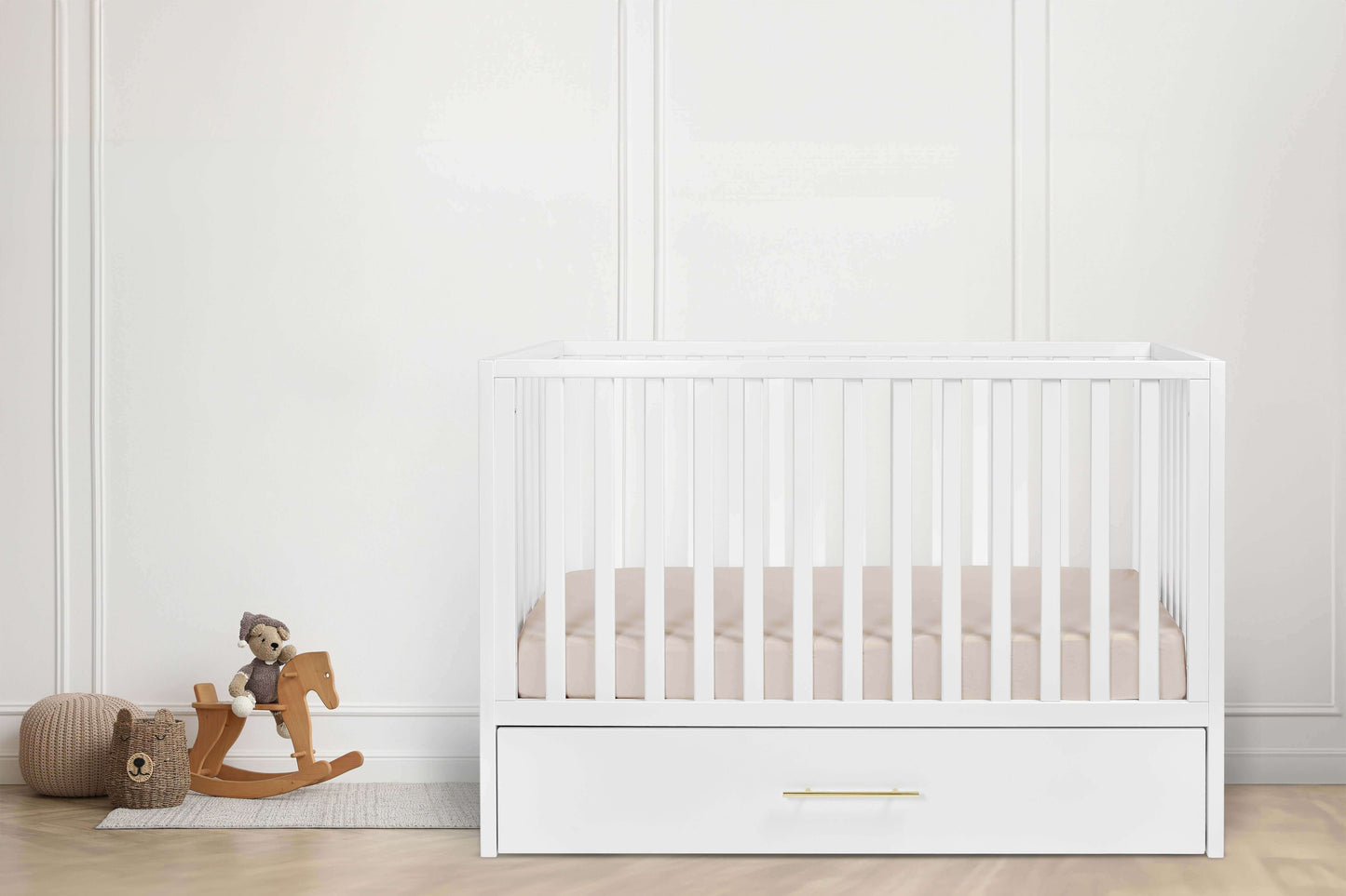 Crib with Trundle - White